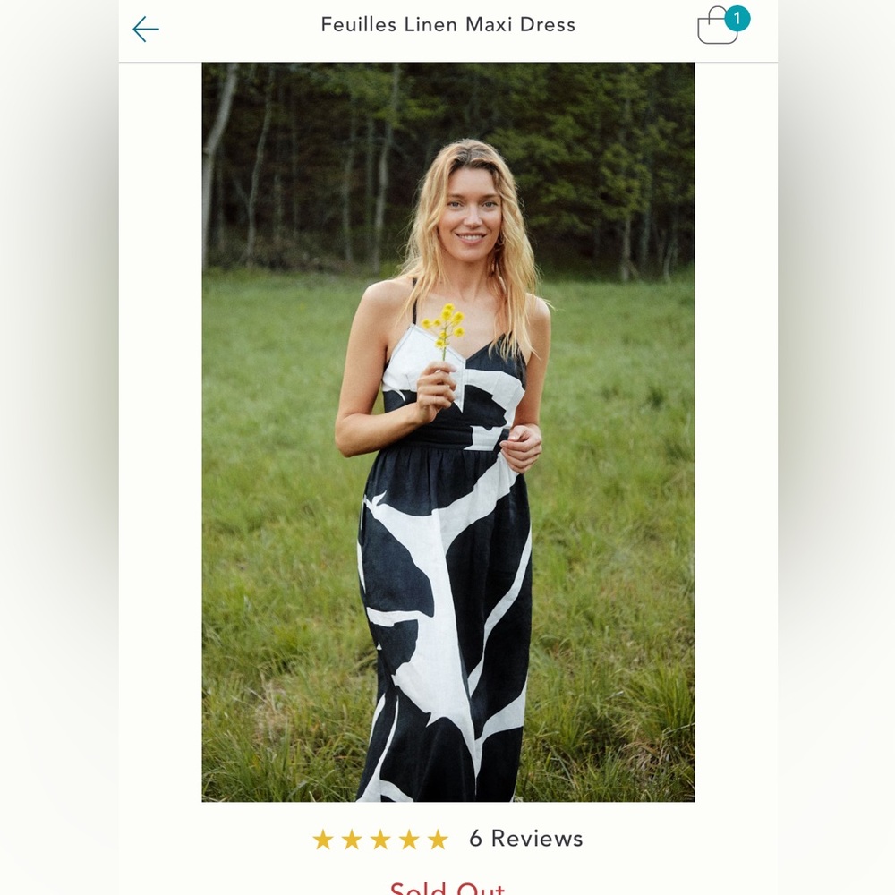 The Odell’s Feuilles linen maxi